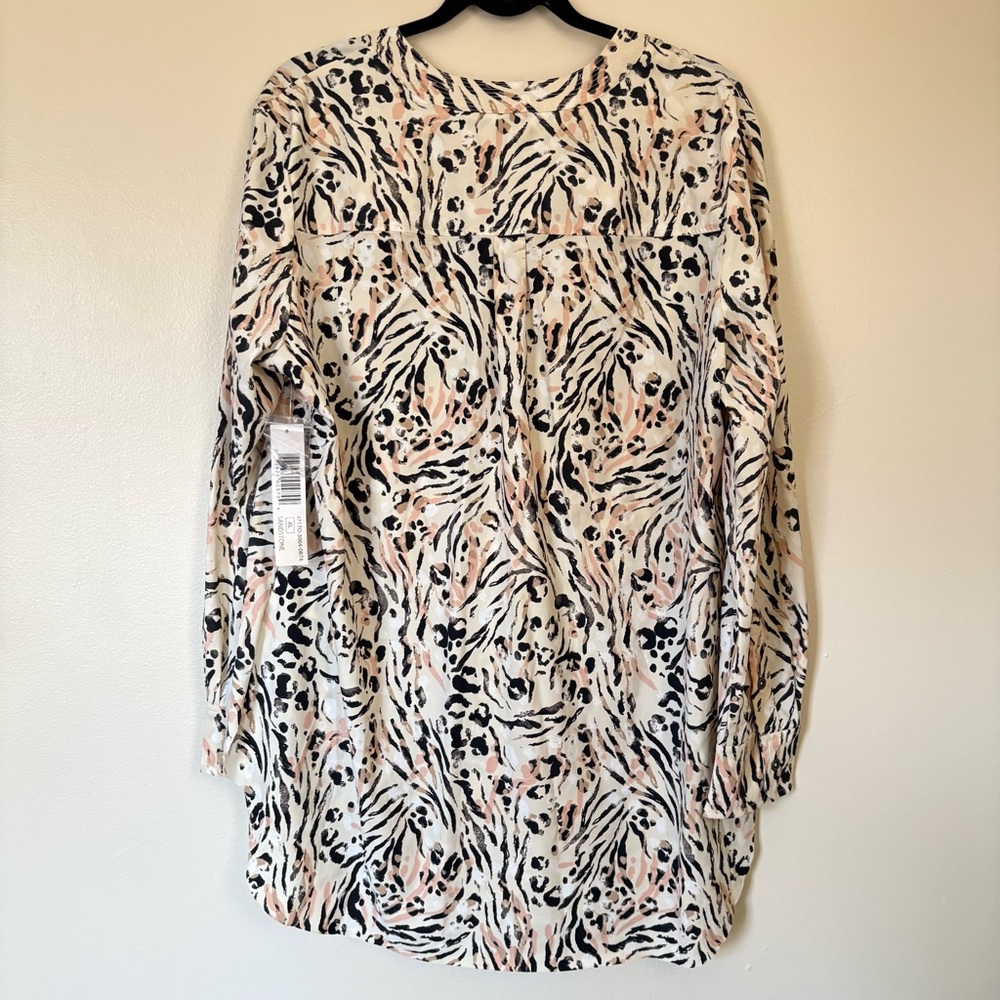 Tribal Multicolor Animal Print Blouse Size XL NWT - Picture 15 of 16